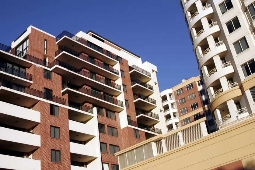 Modern residential apartment buildings